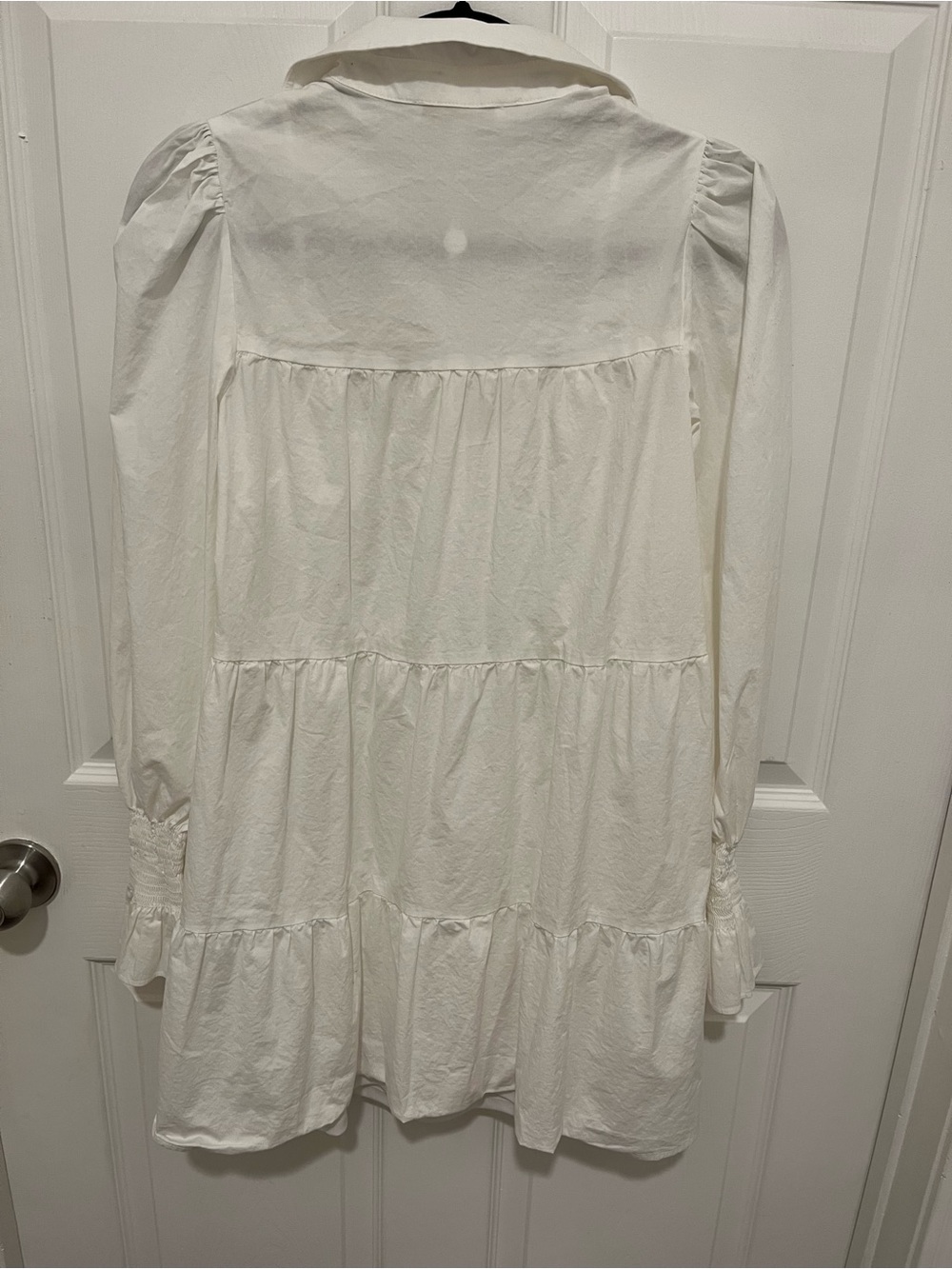 NWOT Wayf Ruffled Tiered Long Sleeve Shirt Dress Size XS - Picture 2 of 13